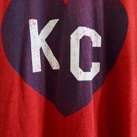 Classic Heart KC | Charlie Hustle | Red Tee - Picture 2 of 5